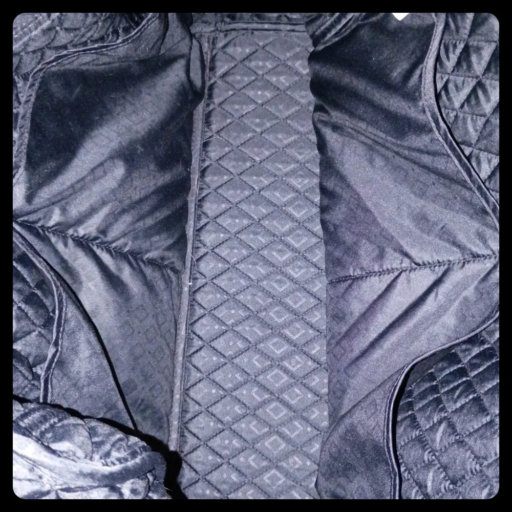 Vera Bradley Diaper Bag Women Large Black White Paisley Quilted Tote